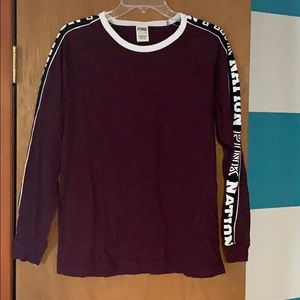 Pink Victoria’s Secret Burgundy long sleeve tee S